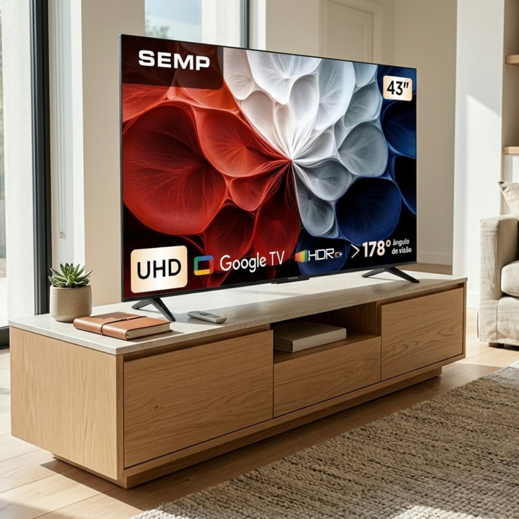 Smart TV Semp 43" LED HVA 4K S62 3 HDMI HDR10+ Dolby Audio (43S62)